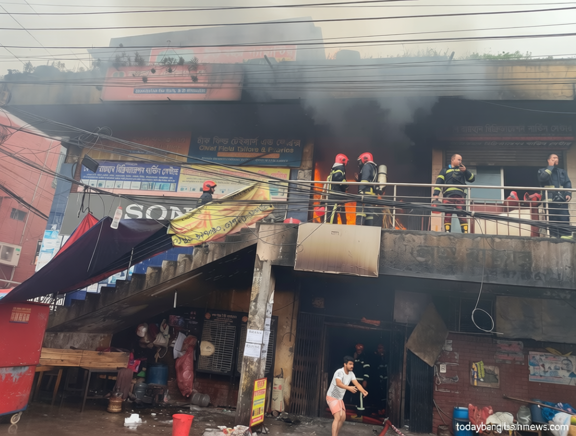 বিজয় সরণির বাজারে লাগা আগুন নিয়ন্ত্রণে