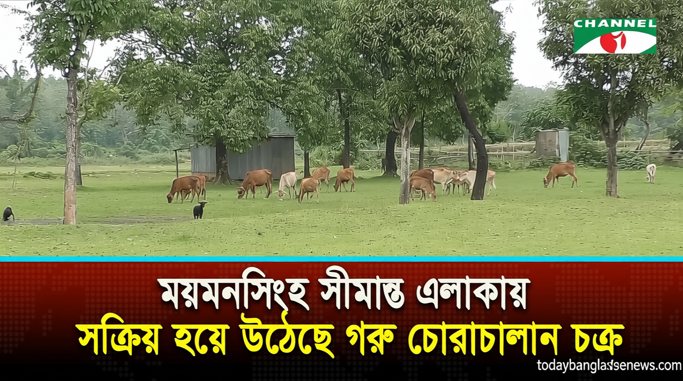 ময়মনসিংহ সীমান্ত এলাকায় সক্রিয় হয়ে উঠেছে গরু চোরাচালান চক্র