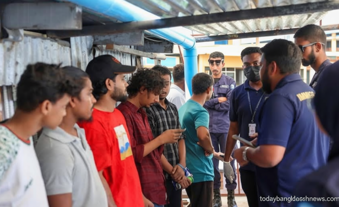 মালদ্বীপের হুলহুমালের গ্যারেজে অভিযানে ১২ প্রবাসী আটক