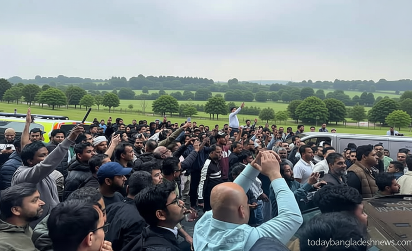 লন্ডনে হাসনাত আবদুল্লাহর সভা ঘিরে উত্তেজনা, কয়েকজন আটক