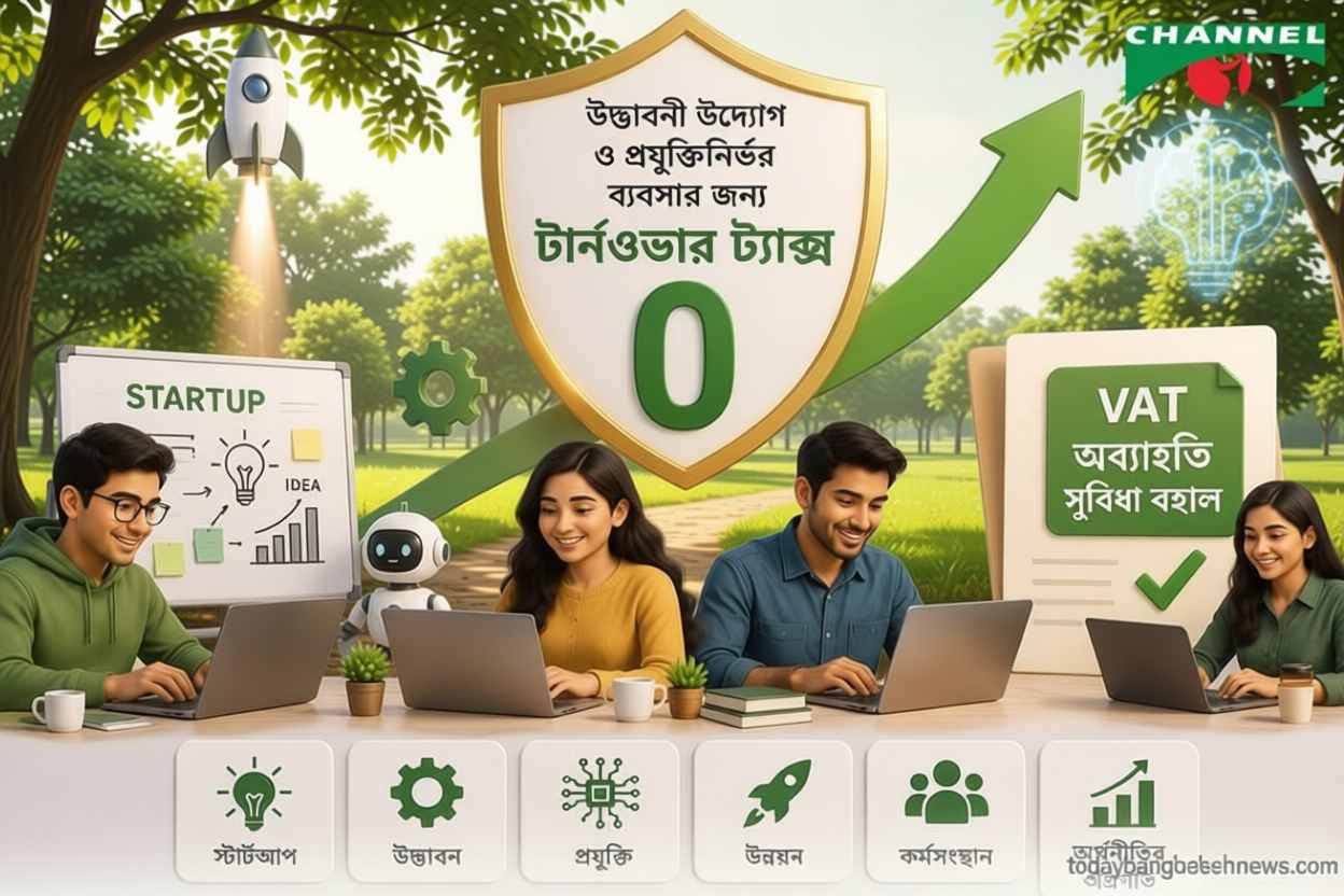স্টার্টআপ ও প্রযুক্তিনির্ভর ব্যবসায় টার্নওভার ট্যাক্স শূন্য করার প্রস্তাব