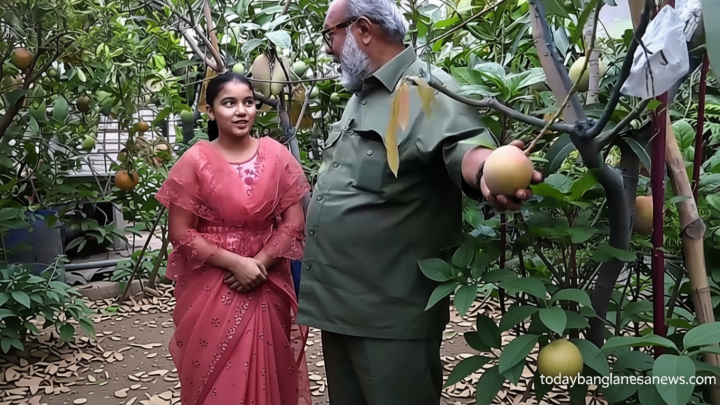 যাত্রাবাড়ীতে আধুনিক প্রযুক্তিতে ছাদেই গড়ে তুলেছেন আমের বাগান