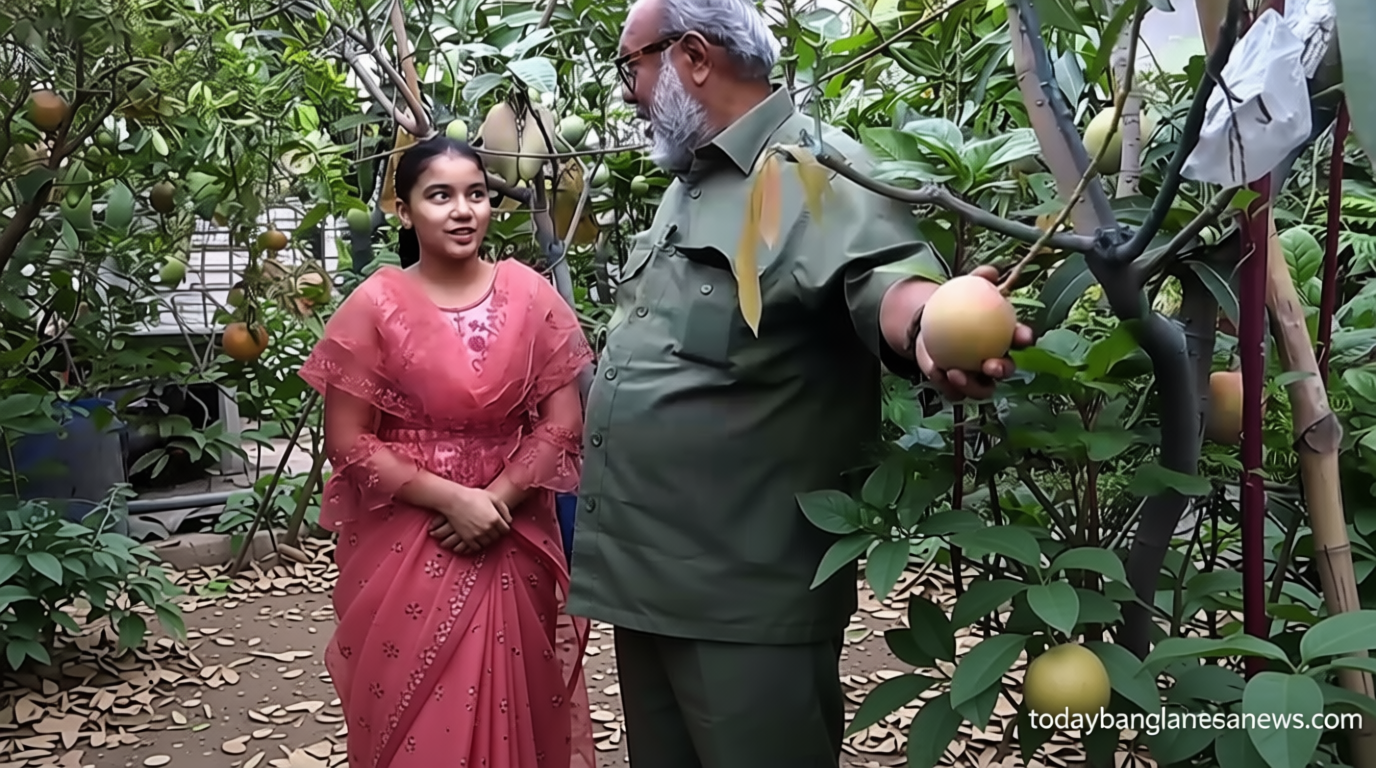 যাত্রাবাড়ীতে আধুনিক প্রযুক্তিতে ছাদেই গড়ে তুলেছেন আমের বাগান