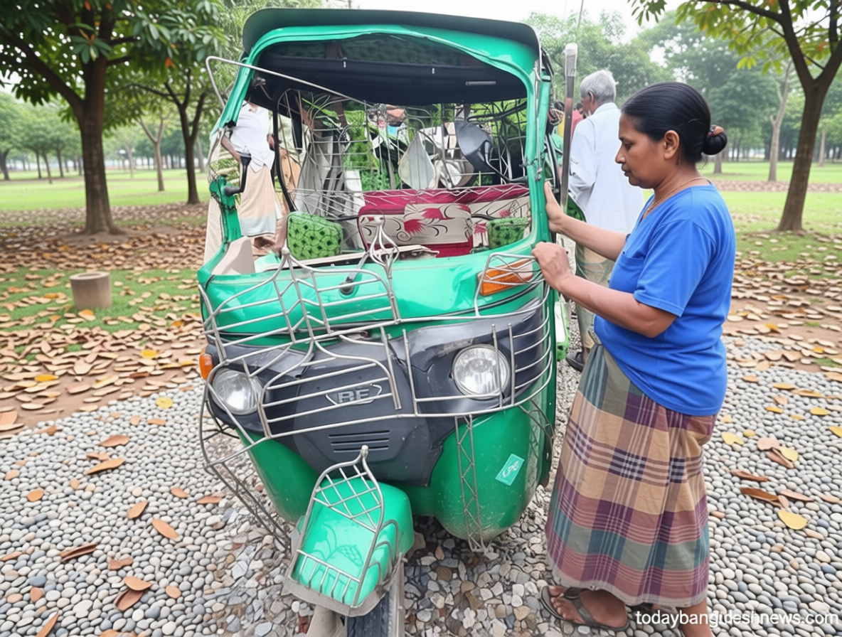 কাভার্ডভ্যানের ধাক্কায় অটোরিকশা যাত্রী নিহত
