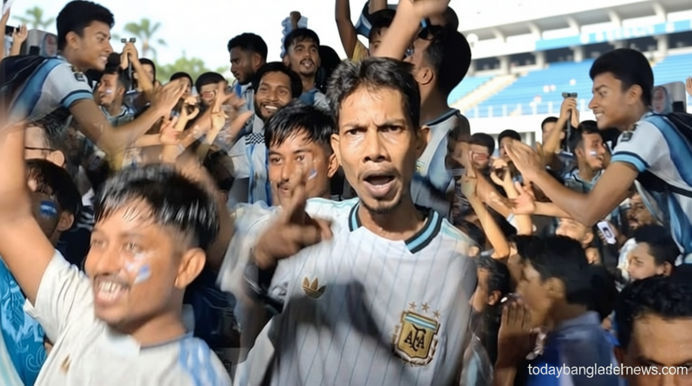 দেশেজুড়ে আর্জেন্টিনা সমর্থকদের বিজয়োল্লাস, ঢাক-ঢোল-ভুভুজেলা বাজিয়ে বিজয় মিছিল