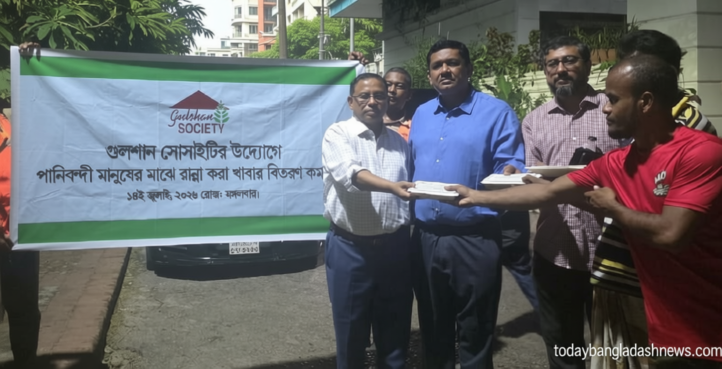 বন্যাদুর্গত মানুষের পাশে গুলশান সোসাইটি