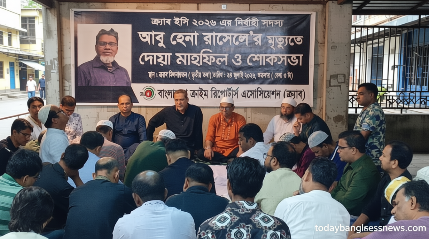 আবু হেনা রাসেল স্মরণে ক্র্যাবে দোয়া মাহফিল ও শোকসভা
